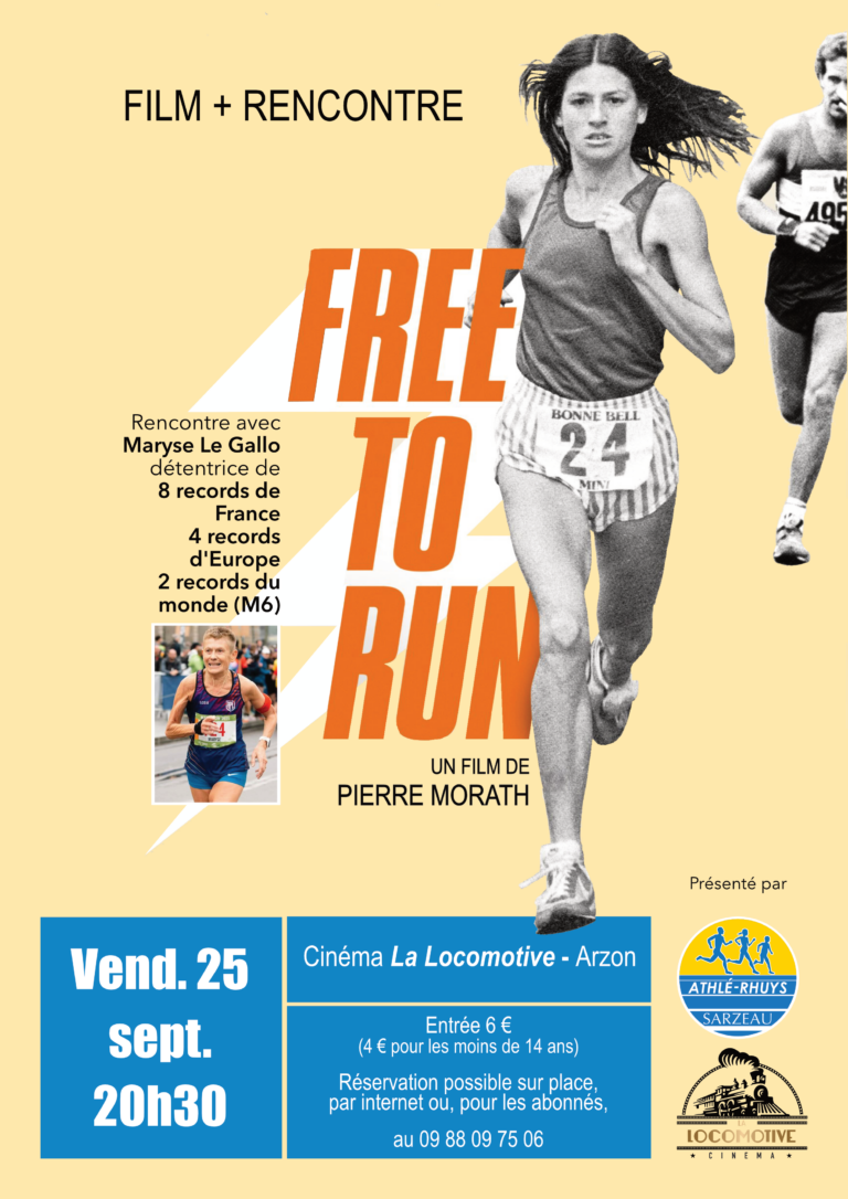 "Free to run" Projection + rencontre, proposé par Athlé-Rhuys et la Locomotive